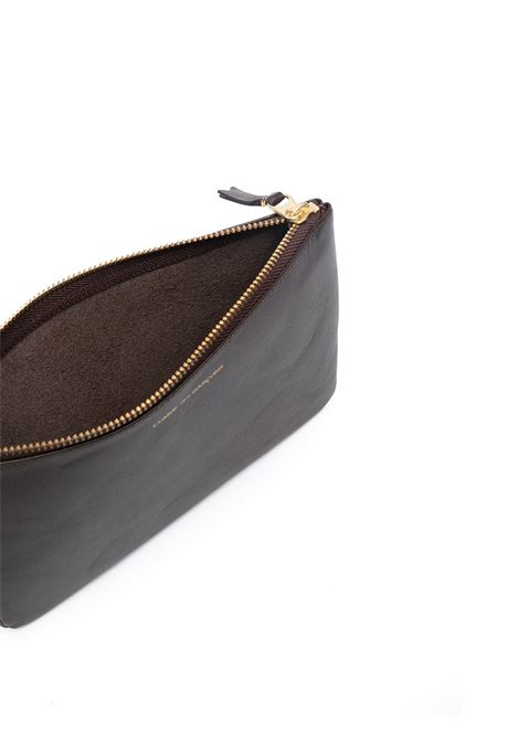 pouch zip classic line unisex marrone COMME DES GARÇONS WALLET | SA5100801